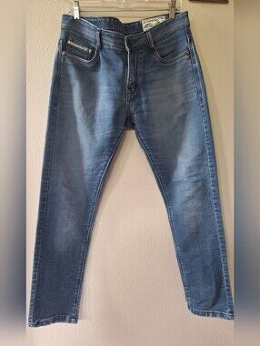 Southern Rock Industry Jeans Medium Wash Cowboy Rodeo Mens 34x29